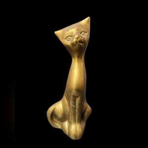 Vintage Brass Cat